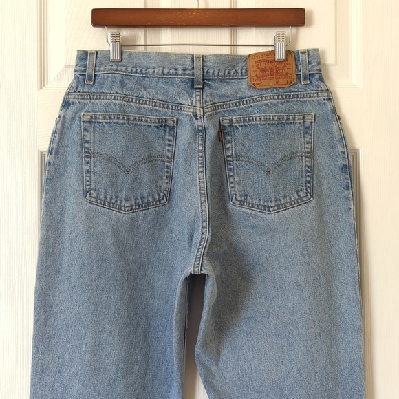 Levi's Y2K Vintage 550 Medium Wash Relaxed Fit Tapered Leg Denim Jeans 16 Mis M - Picture 5 of 15